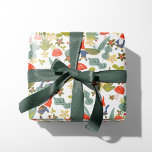 Woodland Gnomes Wrapping Paper<br><div class="desc">Whimsical green and red woodland themed pattern designed by Shelby Allison featuring tiny gnome characters,  mushrooms,  flowers and foliage.</div>
