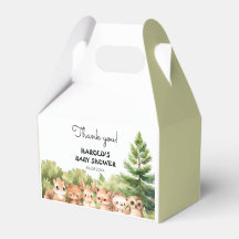 Woodland Green Sage Animals Baby Shower