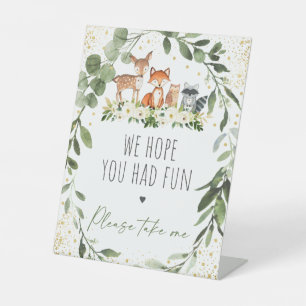 Woodland Greenery Baby Shower Favour Sign