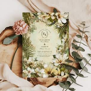 Woodland Greenery Botanical Wedding Invitation
