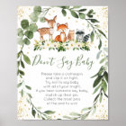 Woodland Greenery Don't Say Baby Game