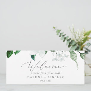 Woodland Greenery Hanging Seating Chart Header