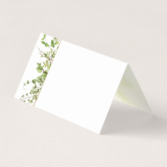 Woodland Greenery Place Cards (Front)