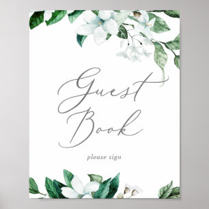 Woodland Greenery Wedding Guest Book Sign