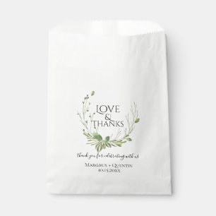 Woodland Greenery Wreath Wedding Favour Bags