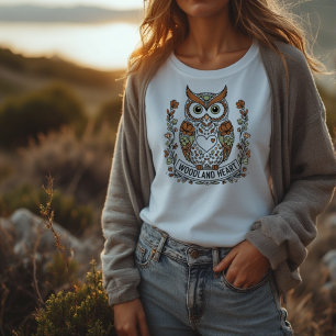Woodland heart wise brown owl  T-Shirt
