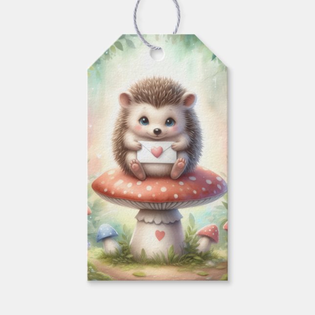 Woodland Hedgehog Gift Tag (Front)