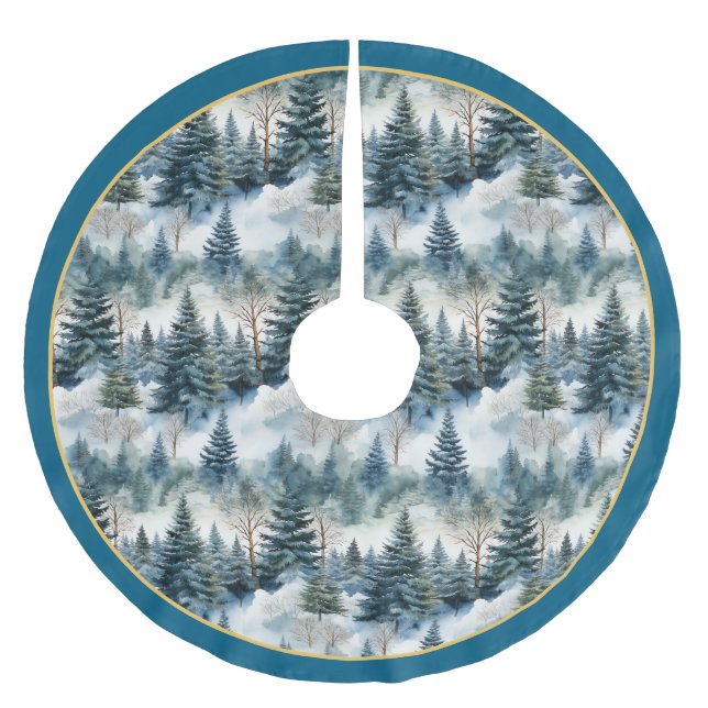 Woodland Holiday Magic Tree Skirt (Front)