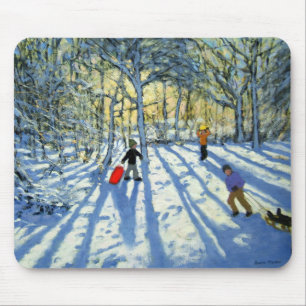 Woodland in winter near Ashbourne Derbyshire Mouse Pad