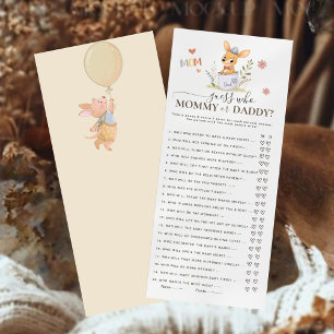 Woodland Kangaroo Guess Mummy or Daddy Baby Shower