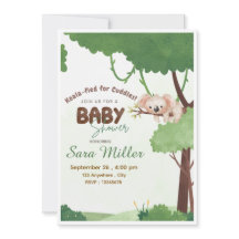 Woodland Koala baby shower invitation
