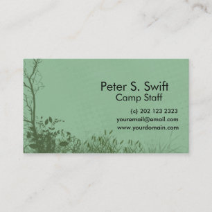 Woodland Landscape Yard Work Nature Business Card