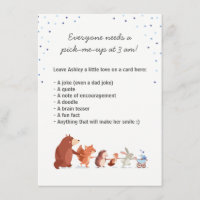 Woodland Late night diaper game Table sign Boy