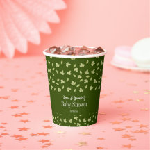 Woodland Leaves Simple Pattern Boy Baby Shower