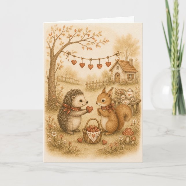 Woodland Love Notes Greeting  (Front)