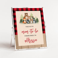 Woodland Lumberjack Baby Shower Envelope Station