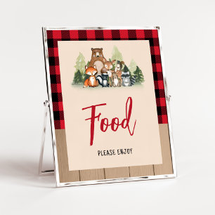 Woodland Lumberjack Baby Shower Food Poster