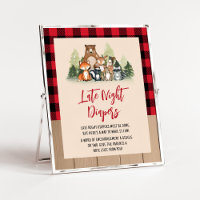 Woodland Lumberjack Baby Shower Late Night Diapers