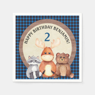Woodland Lumberjack Birthday Party Napkins