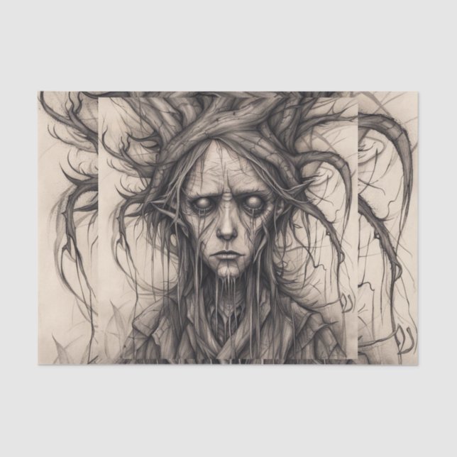 Woodland Man Forest Decoupage Paper (Front)