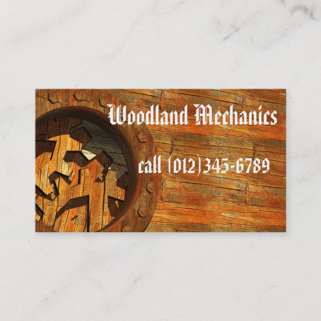 Woodland Mechanics Business Card (Front)