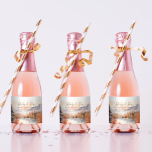Woodland Mini Sparkling Wine Labels Ready to Pop