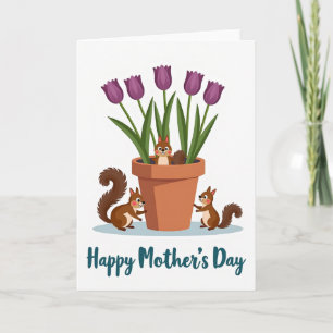 Woodland Mothers Day Floral Card