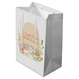 Woodland Mushroom Baby Shower Medium Gift Bag