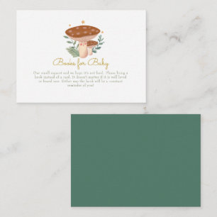Woodland mushroom Books for Baby Enclosure Card