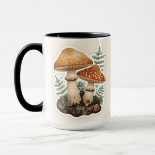 Woodland Mushroom Watercolor Mug Cosy Cottagecor