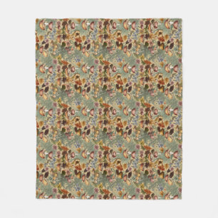 Woodland Mushrooms Fleece Blanket