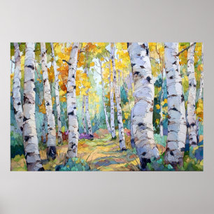 Woodland Nature Wall Decor, Forest Wall Art Print