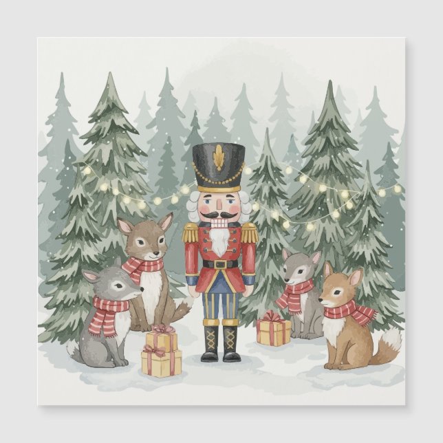 Woodland Nutcracker Watercolor Christmas  (Front)