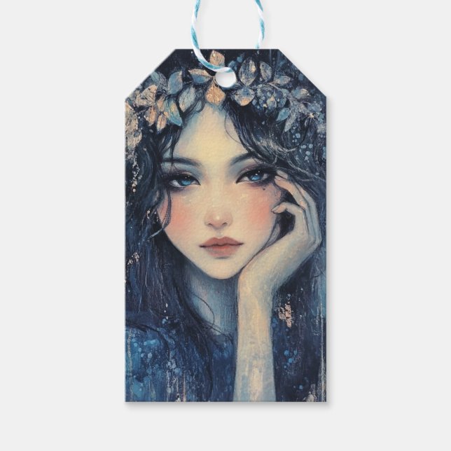 Woodland Nymph Enchantress Decoupage  Gift Tags (Front)