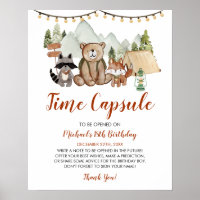 Woodland One Happy Camper Birthday Time Capsule