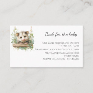Woodland Opossum Baby Shower • Books for Baby Business Card