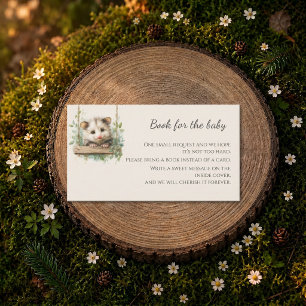 Woodland Opossum Baby Shower • Books for Baby Business Card