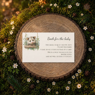 Woodland Opossum Baby Shower • Books for Baby Business Card