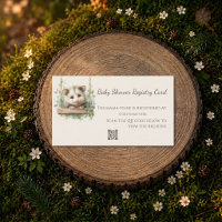Woodland Opossum Baby Shower • Registry Card