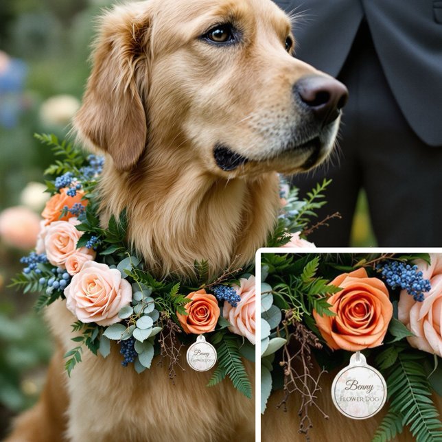 Woodland Owl Wedding Pet Tag (Celebrate your special day with this enchanting woodland owl design!)