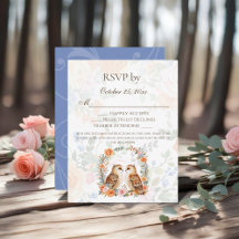 Woodland Owl Wedding RSVP