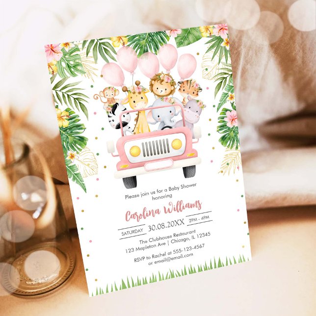Woodland Party Animals Baby Shower Invitation (Creator Uploaded)