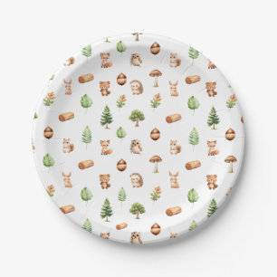 Woodland Party Baby Shower Paper Plate