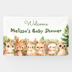Woodland Party Baby Shower Welcome Banner