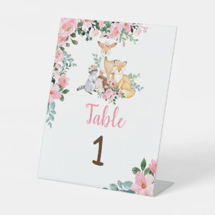 Woodland Party Decorations Baby Shower Table No. Pedestal Sign