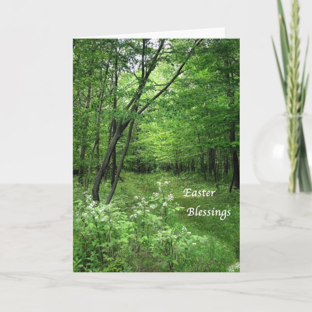 Woodland Path Easter Holiday Card (Front)