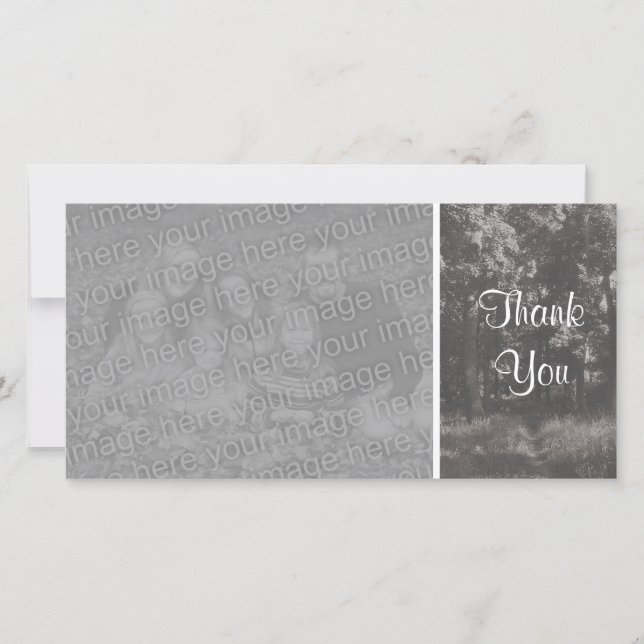 Woodland Path - Thank You - Grey (Front)