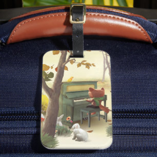 Woodland Pianist Luggage Tag