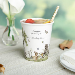 Woodland Picnic Forest Animals Baby Shower Paper Cups