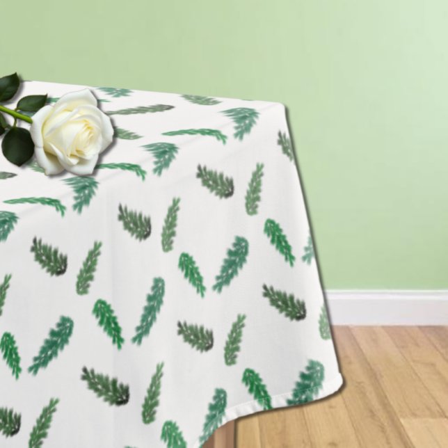 Woodland Pine Tree Branches Tablecloth (Creator Uploaded)